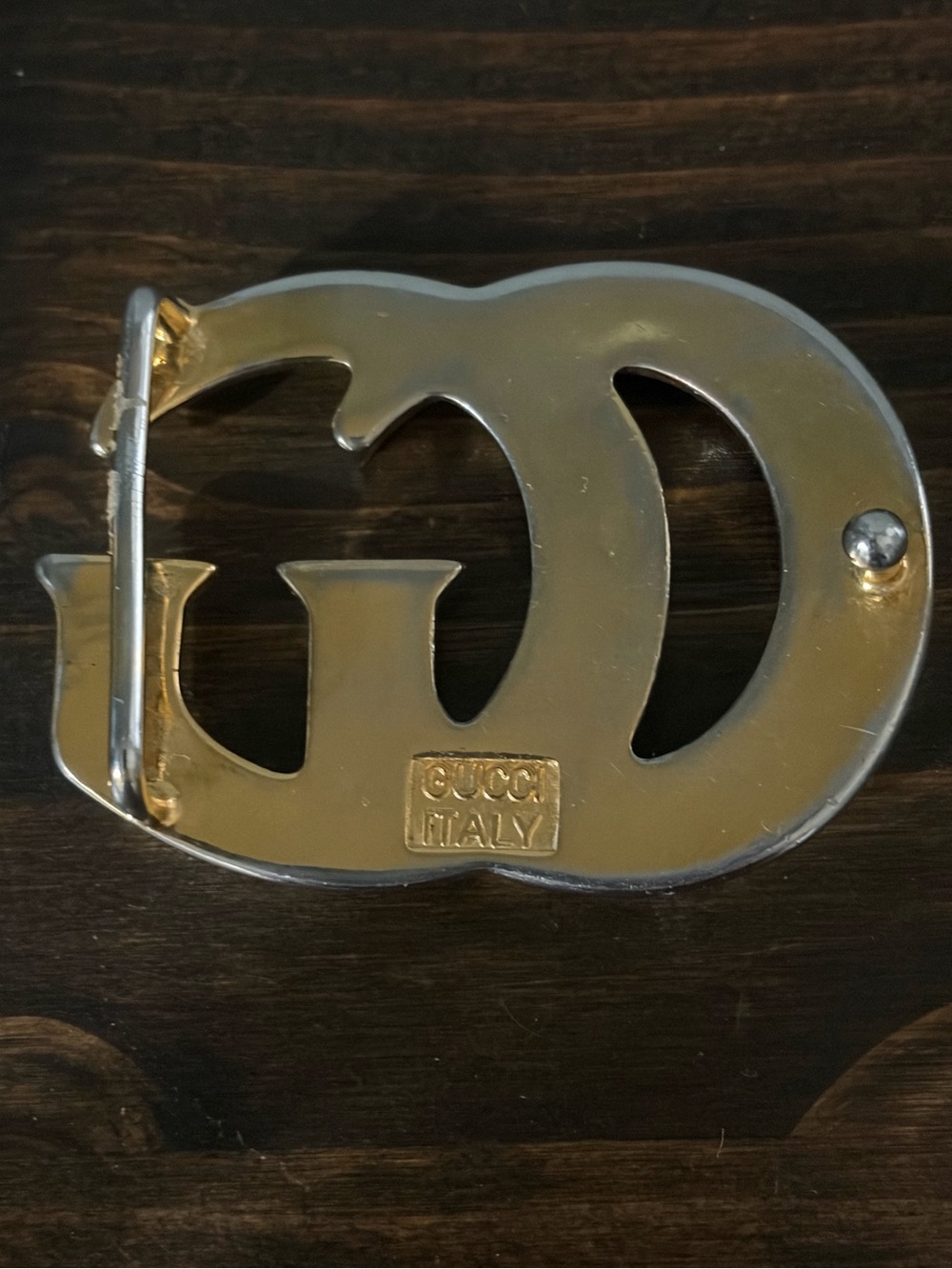 Gucci Vintage Gold Plated Double G Logo Belt Buckle. - Picture 7 of 13